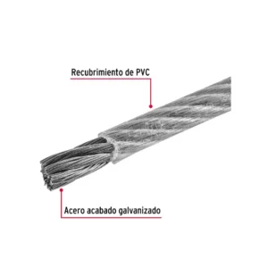 Cable Acero 3/16 Forrado
