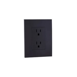 Nova Tomacorriente doble P/T negro mate 15A/127V