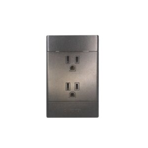 Carpinter M6 Toma doble negro P/T